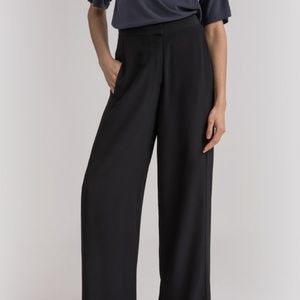 NWT Grana 100% Silk Wide Leg Racer Pants Size XS